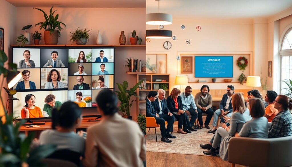 betting support groups online versus offline comparison